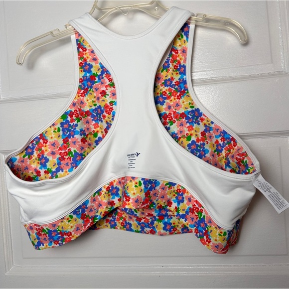 Old Navy Active Sports Bra Powersoft Go Dry Racerback Removable Pads Floral NWT - Picture 9 of 15